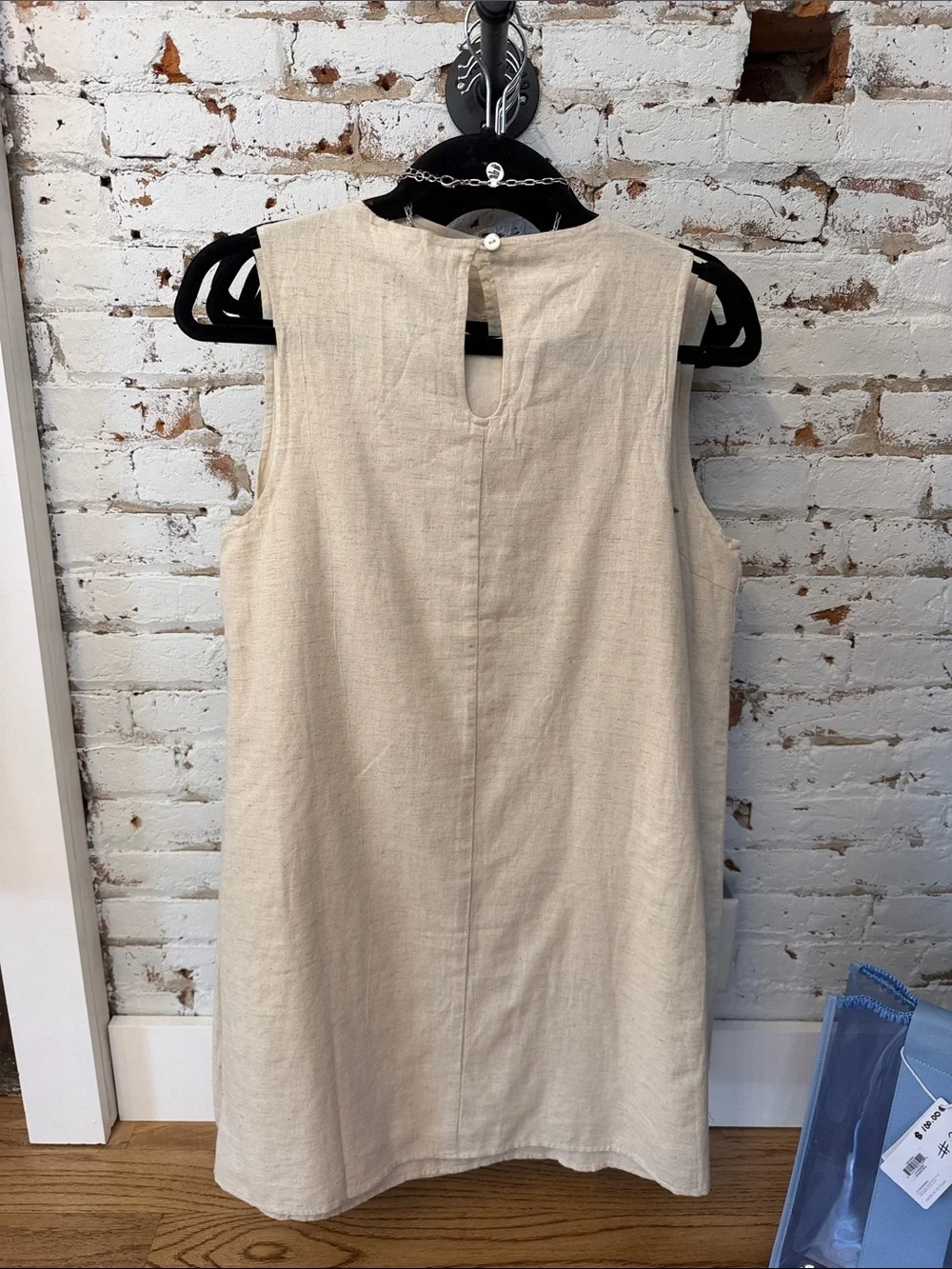 THML Cream Mini Dress with Pink Floral Embroidery - Picture 2 of 2